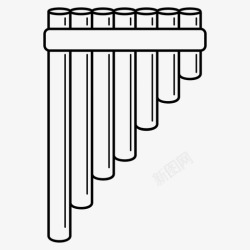 盘管竹筒笛音乐乐器图标高清图片