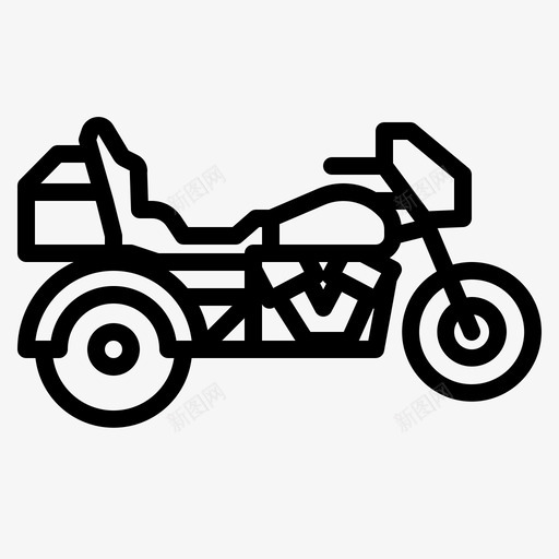 三轮摩托车摩托车手车辆图标svg_新图网 https://ixintu.com 三轮 摩托 摩托车 车手 车辆 轮廓