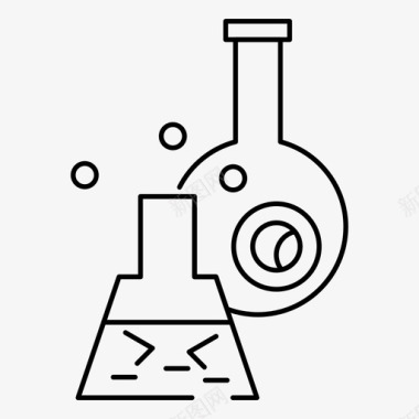 烧杯实验室科学图标图标