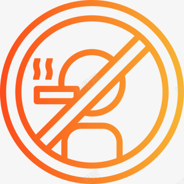 禁止吸烟健身馆4梯度图标图标