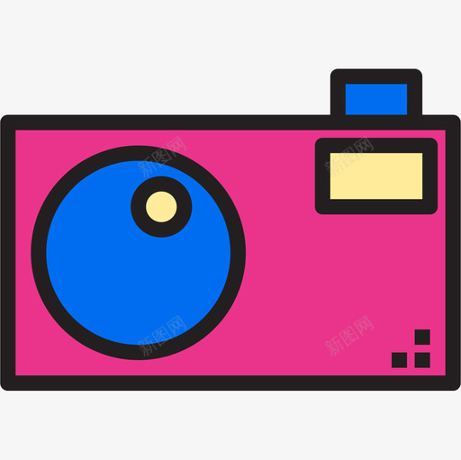 相机购物和电子商务5线性颜色图标svg_新图网 https://ixintu.com 电子商务 相机 线性 购物 颜色