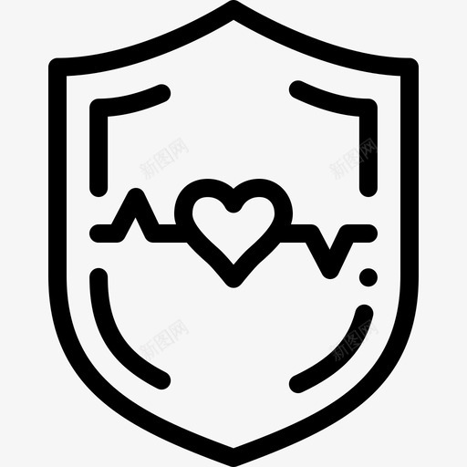 盾牌保险16直线型图标svg_新图网 https://ixintu.com 保险16 直线型 盾牌