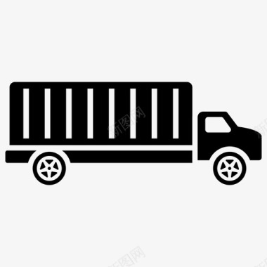 移动卡车货物运输物流配送图标图标