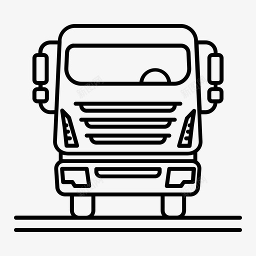 卡车前视图运输图标svg_新图网 https://ixintu.com 卡车 视图 车辆 运输