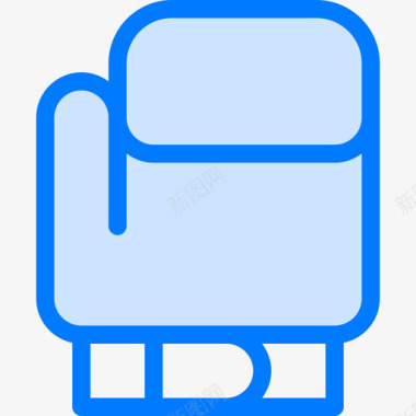 手套滑雪板2蓝色图标图标