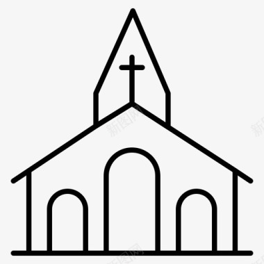 教堂庆祝基督教图标图标