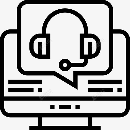 在线支持客户支持3线性图标svg_新图网 https://ixintu.com 在线支持 客户支持3 线性