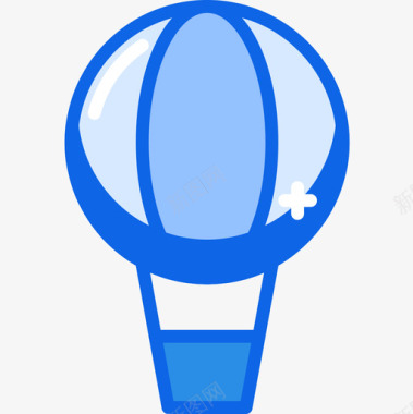热气球户外活动27蓝色图标图标