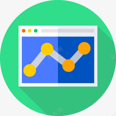 折线图分析11扁平图标图标