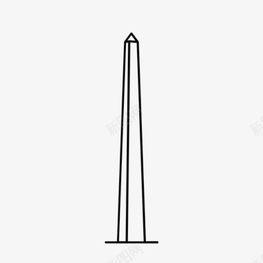 华盛顿纪念碑美国地标图标图标