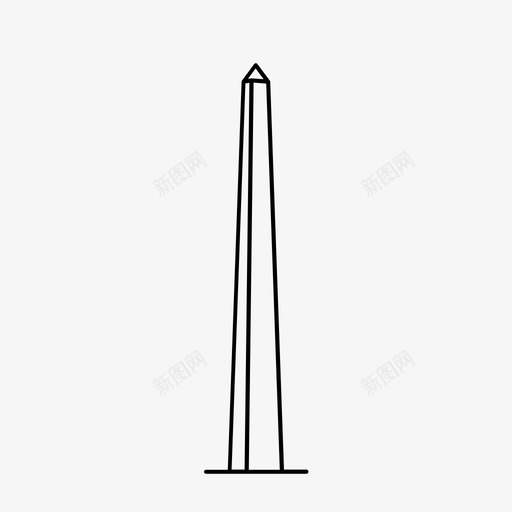 华盛顿纪念碑美国地标图标svg_新图网 https://ixintu.com 世界 华盛顿 地标 塔楼 纪念碑 美国