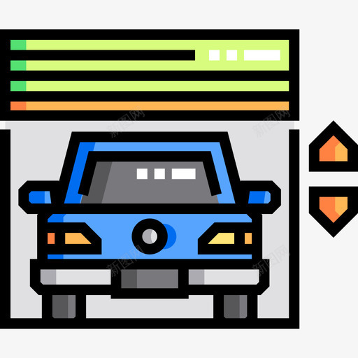 车库domotics10线性颜色图标svg_新图网 https://ixintu.com domotics 线性 车库 颜色