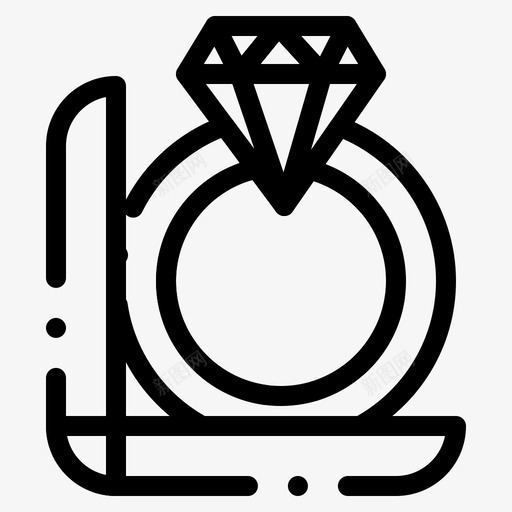 戒指盒子钻石图标svg_新图网 https://ixintu.com 戒指 盒子 礼物 结婚戒指盒 网络界面feb系列v4 钻石