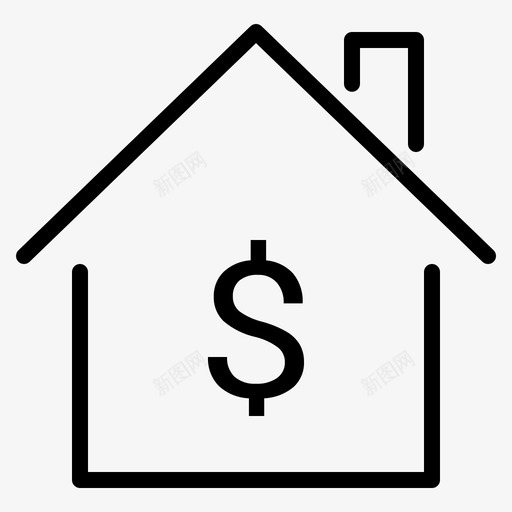 出售房屋房产图标svg_新图网 https://ixintu.com 出售 已售 房产 房地产 房屋