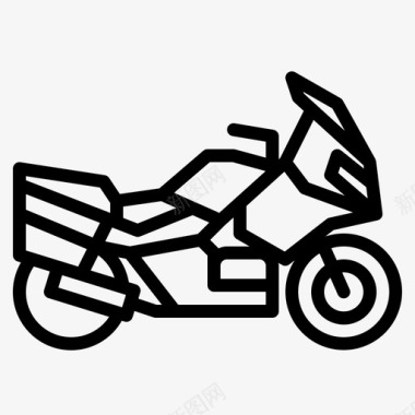 sportstouring摩托车摩托车手摩托车轮廓图标图标