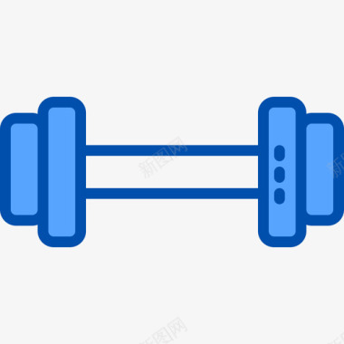 哑铃生活方式3蓝色图标图标