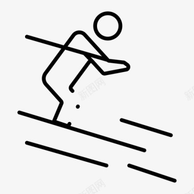 活动滑雪运动员图标图标