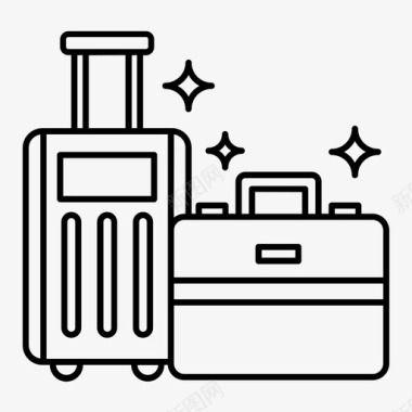 手提箱背包背包客图标图标