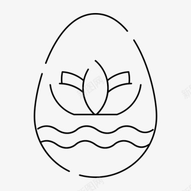 复活节彩蛋假日快乐的东方人图标图标