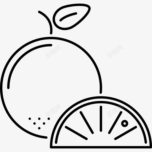 橘子烹饪食品图标svg_新图网 https://ixintu.com 商店 橘子 烹饪 超市 食品 食品概述64x64