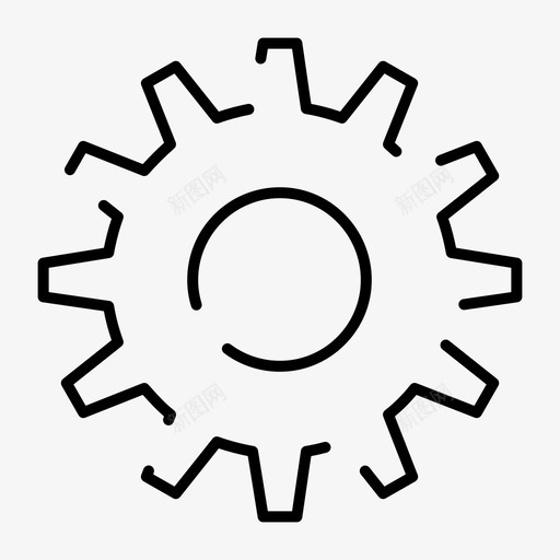 齿轮设置基本ui元素规则虚线图标svg_新图网 https://ixintu.com ui 元素 基本 虚线 规则 设置 齿轮
