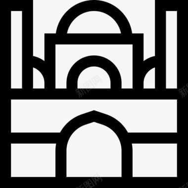 清真寺埃及4直线图标图标