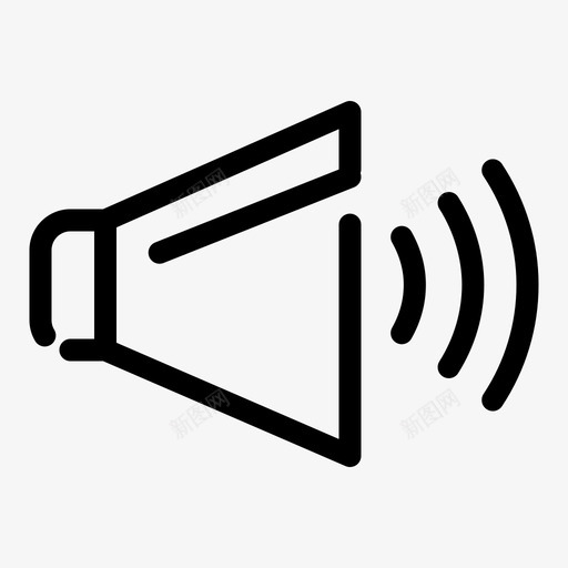 声音开扬声器图标svg_新图网 https://ixintu.com 基本ui元素虚线 声音 开 扬声器 音量