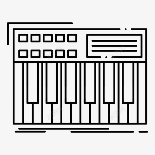 合成器键盘midi图标svg_新图网 https://ixintu.com midi web界面febcollectionv5 合成器 键盘