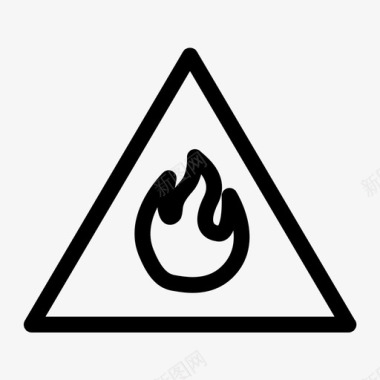当心火注意危险图标图标