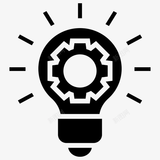 创意商业计划方案创意灯图标svg_新图网 https://ixintu.com 创意 创新 商业 图标 实体 方案 灯泡 计划 金融