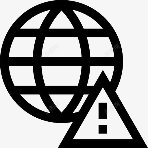 全球通知4线性图标svg_新图网 https://ixintu.com 全球 线性 通知