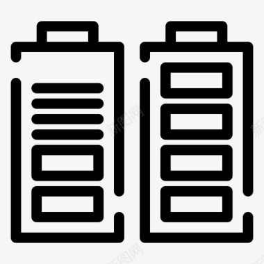 蓄电池电池满电图标图标