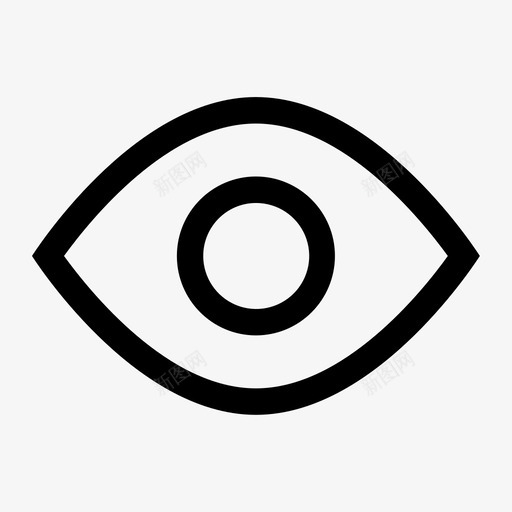 眼睛显示_线性svg_新图网 https://ixintu.com 眼睛显示_线性 眼睛显示 线性