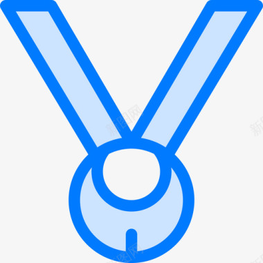 奖牌乒乓球2蓝色图标图标