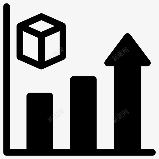 发货增长条形图图表图标svg_新图网 https://ixintu.com 发货交货 发货增长 图表 增加 条形图
