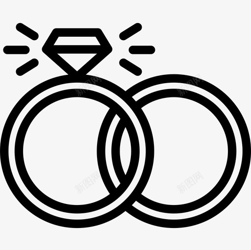 结婚戒指婚礼146直线型图标svg_新图网 https://ixintu.com 婚礼146 直线型 结婚戒指
