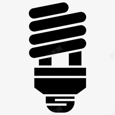 荧光灯泡能源节能器图标图标