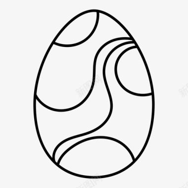 复活节彩蛋煮熟庆祝图标图标
