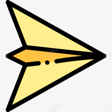 纸飞机startups17线性颜色图标图标