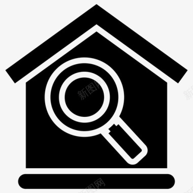 家访房屋搜索房地产图标图标