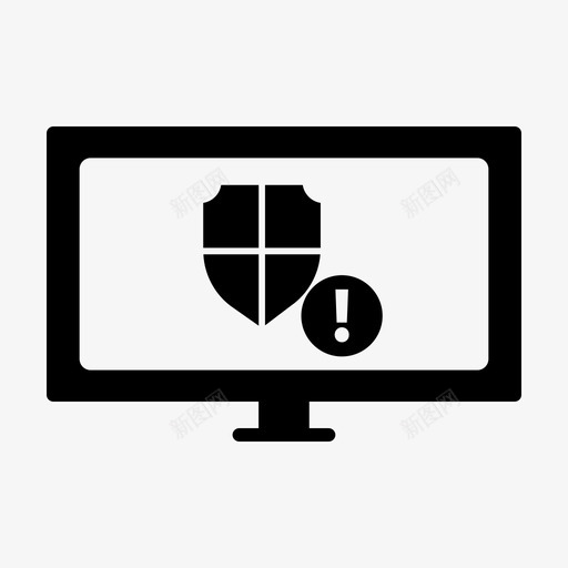 防火墙防护监视器安全图标svg_新图网 https://ixintu.com 图标 字形 安全 工作 监视器 防护 防火墙