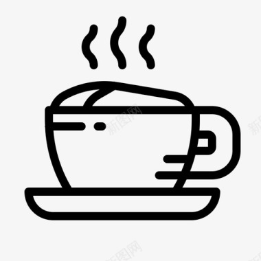 热咖啡杯子马克杯图标图标