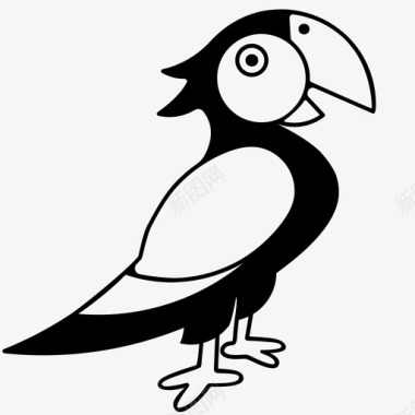 鹦鹉空气鸟类图标图标