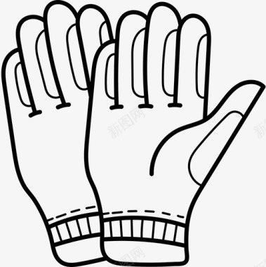 手套清洁40黑色图标图标