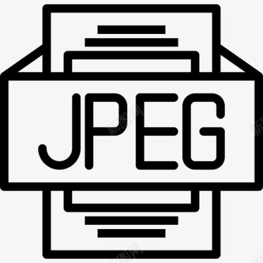 Jpeg文件类型3线性图标图标