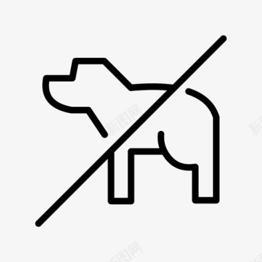 狗动物禁令图标图标