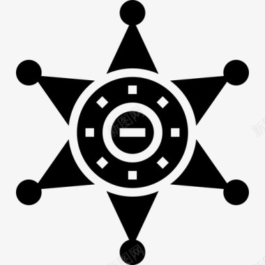 警长美国4雕文图标图标