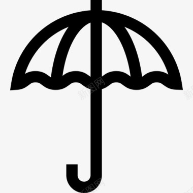 雨伞包裹递送15直线图标图标