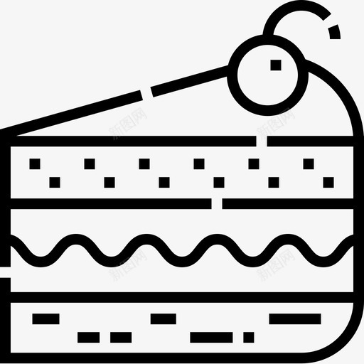 一块蛋糕甜点和糖果8直线型图标svg_新图网 https://ixintu.com 一块蛋糕 甜点和糖果8 直线型