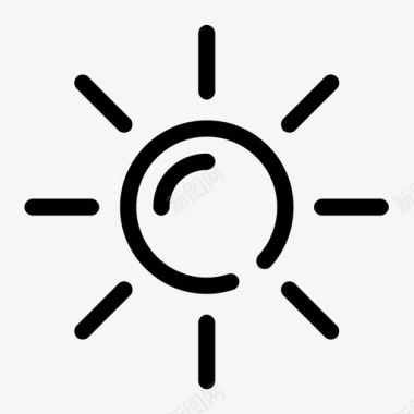 太阳明亮能量图标图标